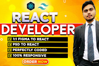 convert figma to react website and tailwind css