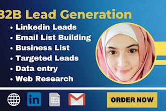 do b2b lead generation, linkedin lead, and web research