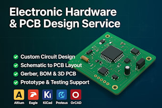 develop the electronic hardware and pcb design for you
