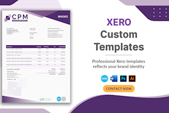 design xero custom invoice template