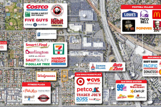 create or design commercial real estate aerial map