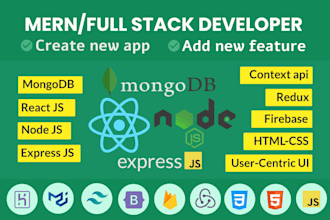 be your mern stack developer with react js, node js, next js
