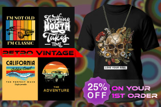 design retro vintage, custom lettering t shirt and hoodies