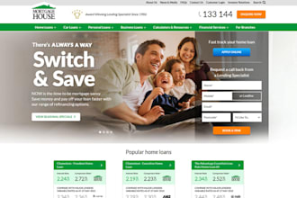 design a mortgage loan, mortgage broker, lender website