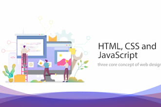 develop frontend with HTML, CSS, and javascript