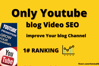 do only youtube blog video SEO to improve channel rank
