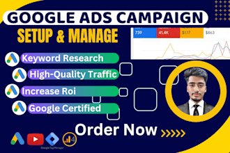 create, setup and manage your google ads adwords PPC  campaign