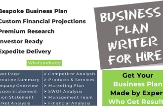 write a custom business plan with investor pitch deck