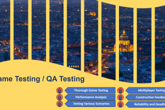 test, review, play your game, program to assure quality QA