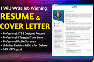 write your job winning resume, cv, cover letter, linkedin