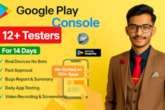 provide 12 testers or 20 testers, google play closed testing