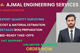 do quantity takeoff, material takeoff and cost estimation as quantity surveyor