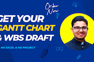 create gantt chart and wbs on ms excel or ms project