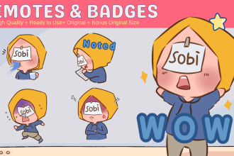 custome emoji, emotes, sticker for twitch, discord, etc