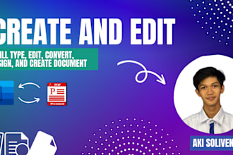 type, edit, design, edit type format, and create document