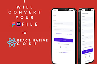 convert figma or xd to react native code