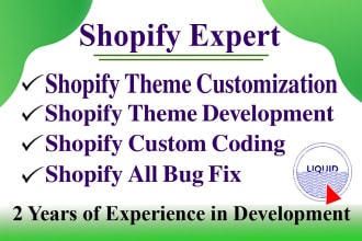 be shopify developer shopify expert bug fix