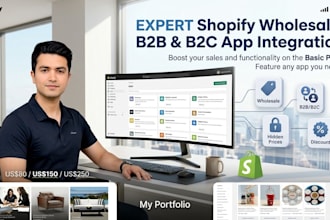 install and integrate shopify wholesale,b2b,b2c apps