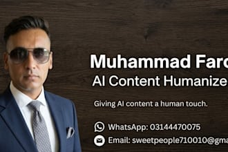 professionally humanize and edit ai content