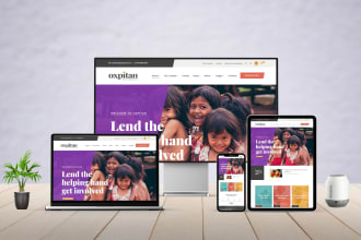 design responsive nonprofit website for charity foundations donation or ngo