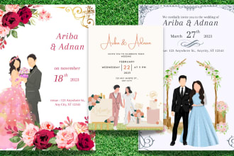 design digital invitation card for baby shower, wedding or birthday