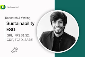write esg reports aligned gri, ifrs s1 s2, cdp, tcfd, sasb, csrd, esrs