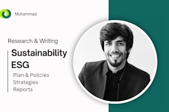 write esg and sustainability reports, policies, plans and strategies