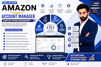 be your amazon account manager for complete store management