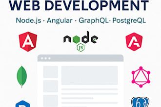 do full stack web development nodejs angular mongodb postgresql