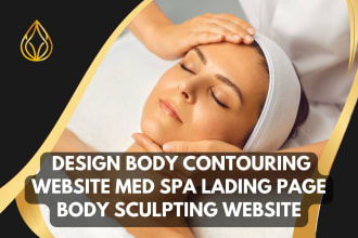 design body contouring website med spa landing page body sculpting website