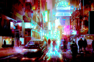 do you digital art portrait in cyberpunk style