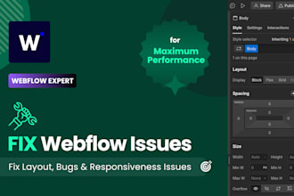 fix webflow issues, bugs, and layout problems