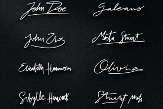 design handwritten or signature  digital stylish logo