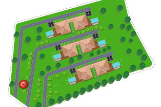 render site plan, masterplan, town maps, floor plans
