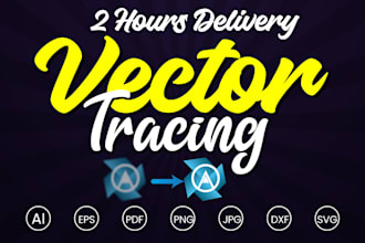 vector tracing and convert logo to vector in 2 hours