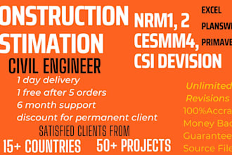 be your quantity surveyor for construction cost estimation