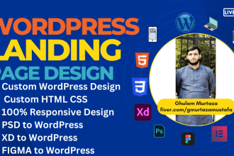 create responsive wordpress landing page or astra elementor landing page