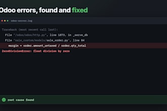 fix odoo errors, bugs and server issues fast