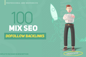 manually create 100 mix do follow backlinks with white hat