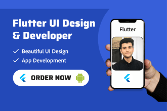 design and develop responsive flutter UI for your mobile app