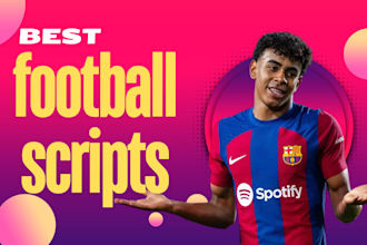 write engaging football scripts for youtube and edit videos