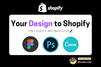 convert your design to a pixel perfect shopify store