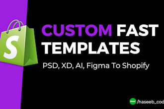 convert your PSD, xd, ai, figma to fast shopify template