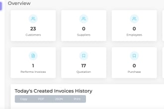 do billing system for manage invoices, quotes, employee etc