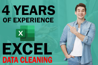 do excel data cleaning, formatting, scraping, merge
