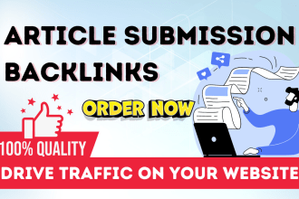 do unique article submission backlinks on HQ submission site