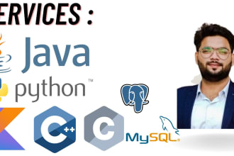 complete your java c, cpp, python and kotlin projects