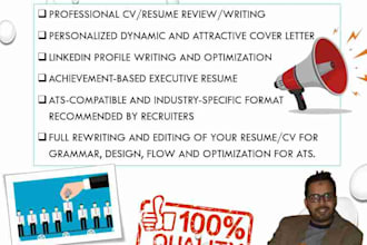 write your executive CV, job cover letter, and linkedin