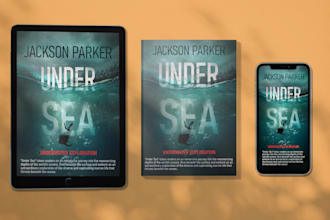 design eye catching book cover with front, back and spine