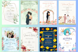 design digital party and wedding invitation card